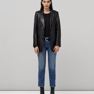 Rag and Bone Charles Leather Blazer